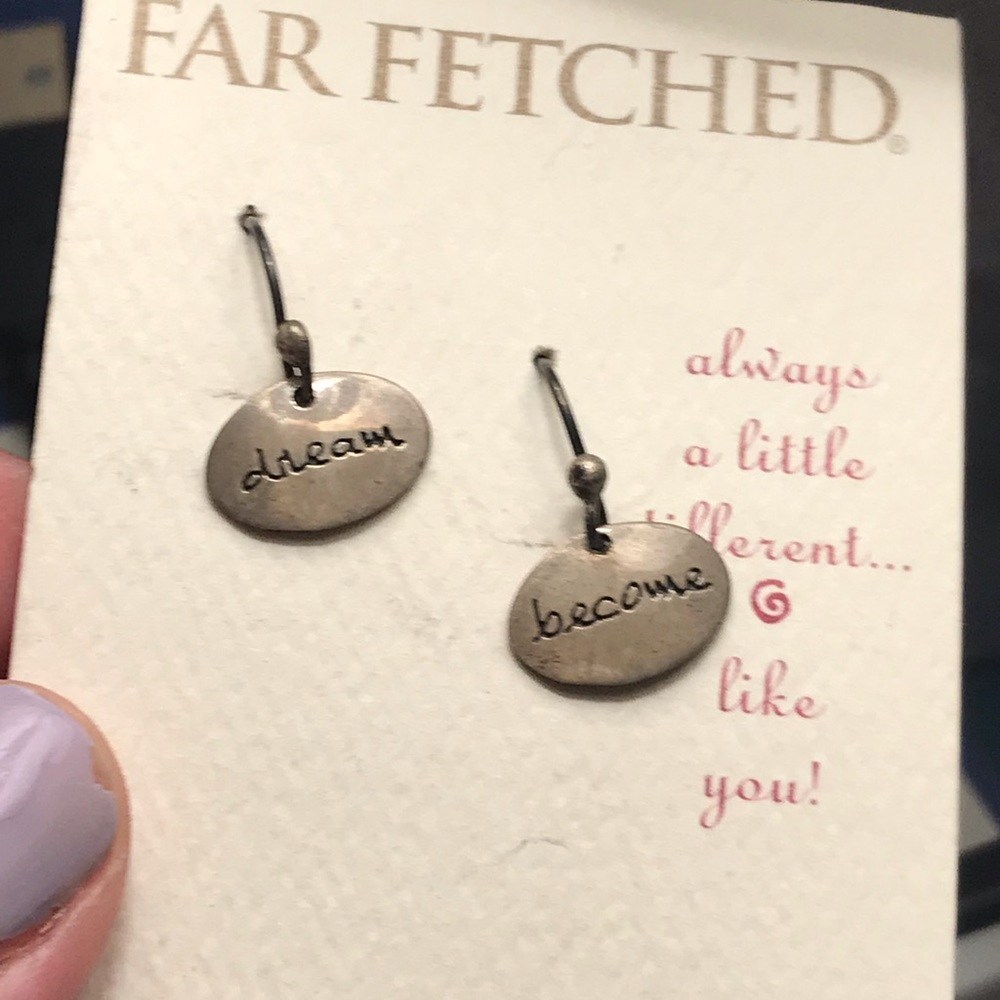 Far Fetched Sterling Mantra Earrings